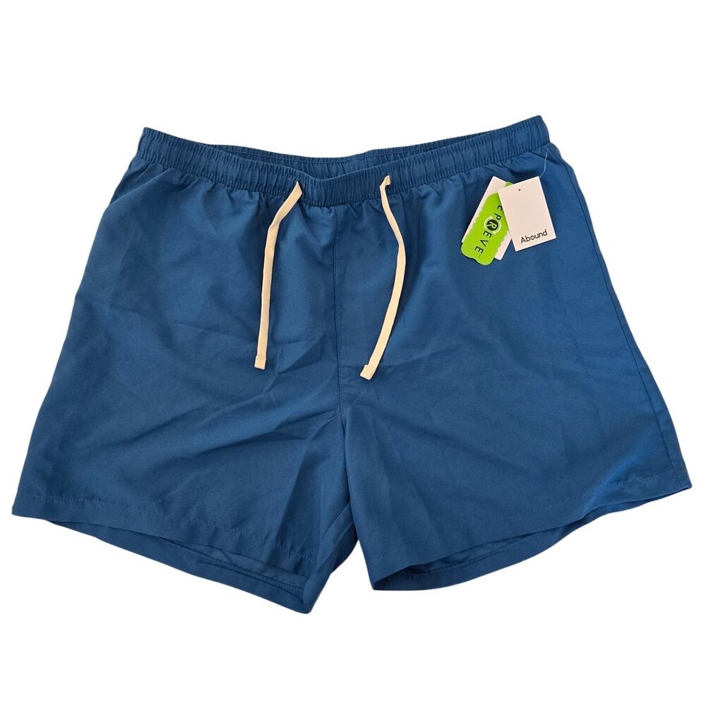 Minimalist EcoFriendly Abound Blue Athletic Quick Dry Swim Shorts NWT Recycled L
